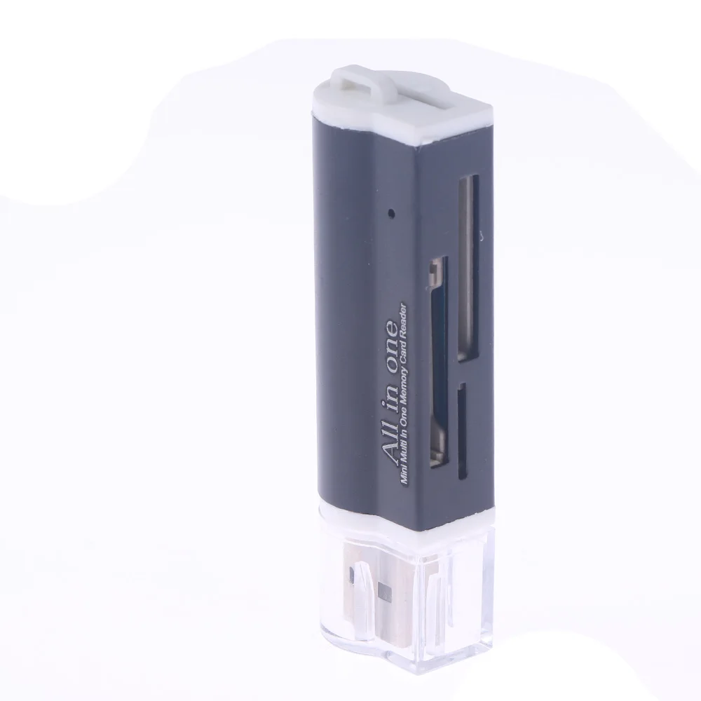 black Высокое качество считыватель карт памяти USB 2,0 Многофункциональный адаптер для Micro SD SDHC TF M2 MMC MS PRO DUO - Цвет: black