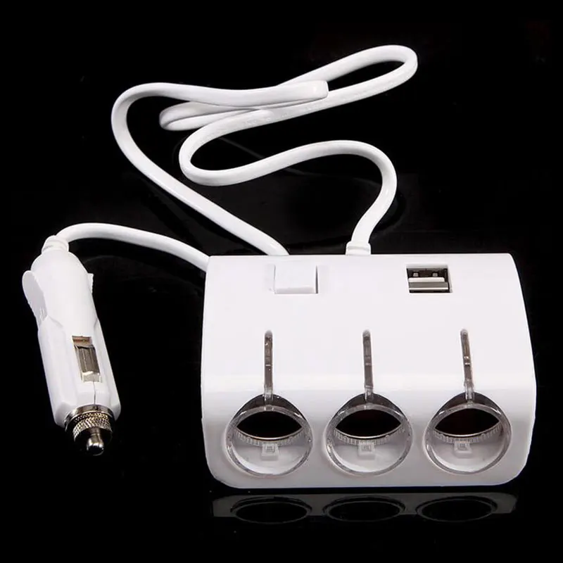 Разветвитель для автомобильного прикуривателя DC 12 В/24 В два USB порта 3 способа|charger
