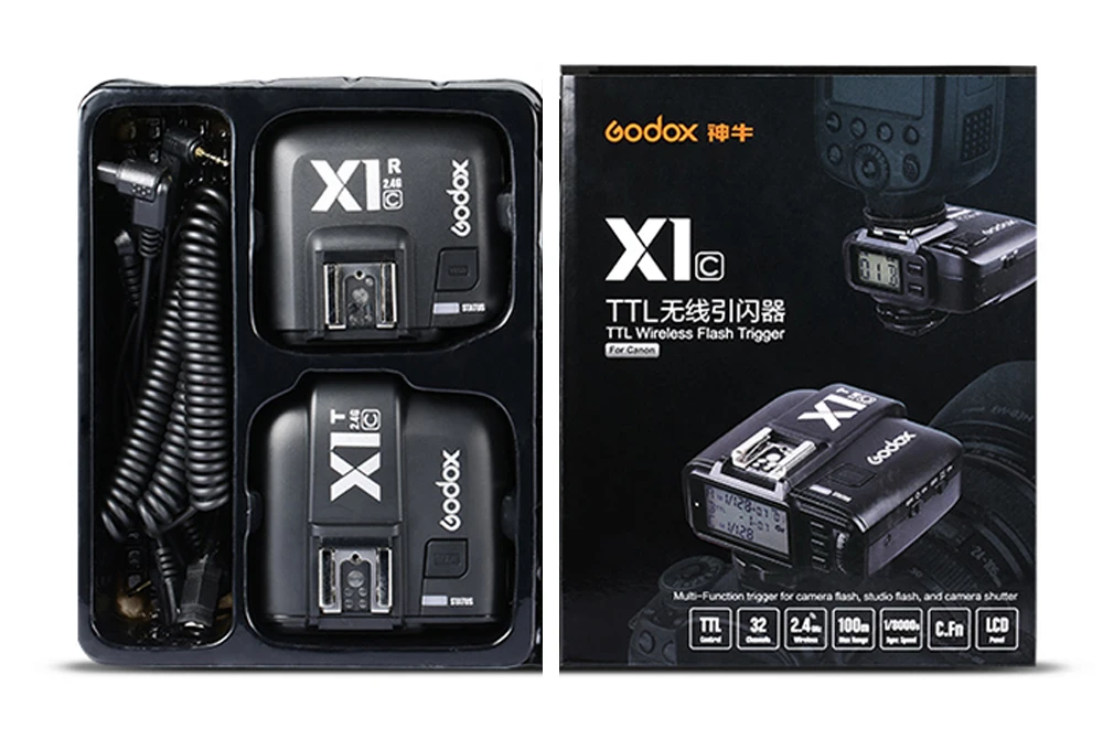 TTL комплект синхронизатора вспышки Godox X1C/N/S 2 4G беспроводной пульт дистанционного