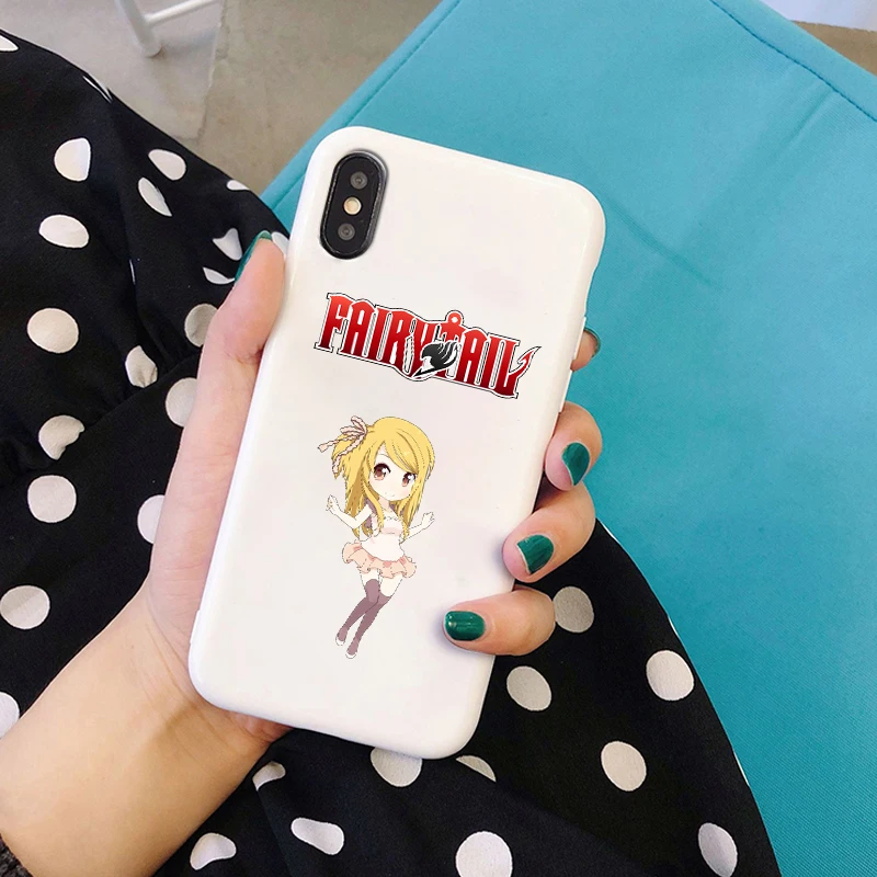 W-5704 Сказочный хвост аниме lucy manga мягкий силиконовый карамельный цвет чехол для телефона для iPhone X XR XS MAX 6 7 8 plus 6s - Цвет: W-5704