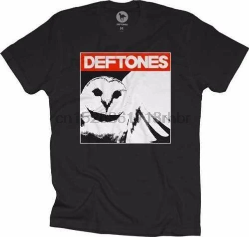 Deftones бриллиантовые глаза Сова Мужская черная футболка импорт|Мужские футболки| |