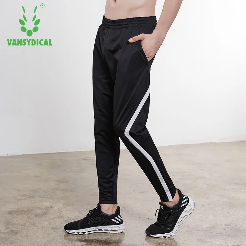 

Спортивные штаны Vansydical для бега, Осень-зима, мужские спортивные штаны для фитнеса с боковой молнией и надписью, спортивные штаны для спортза...