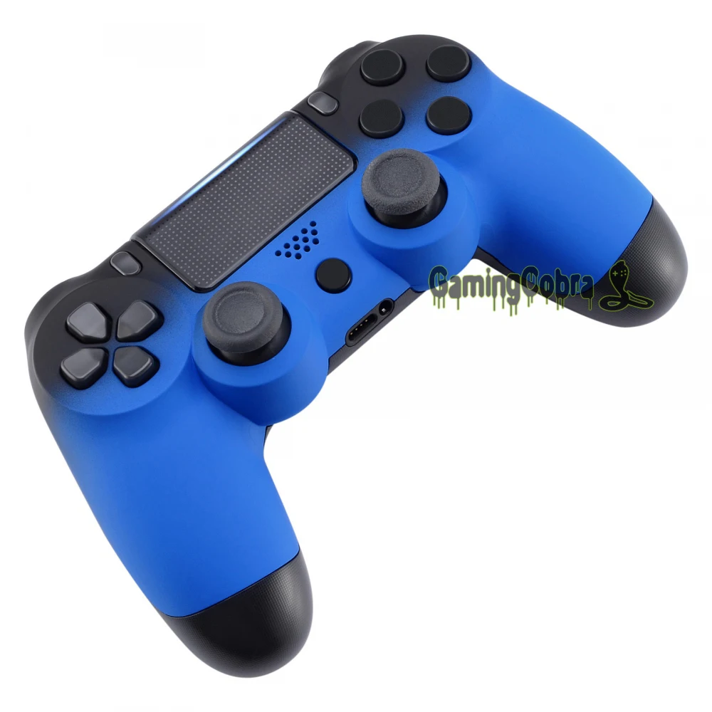 Тени Soft Touch синий(спереди) Корпус в виде ракушки Лицевая панель для PS4 Slim/для PS4 Pro контроллер(JDM-040 JDM-050 JDM-055)-SP4FX11