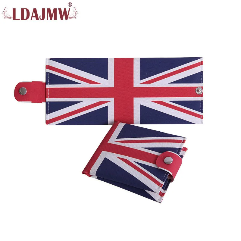 LDAJMW новые холщовые мужские и женские бумажники американские английские плоские