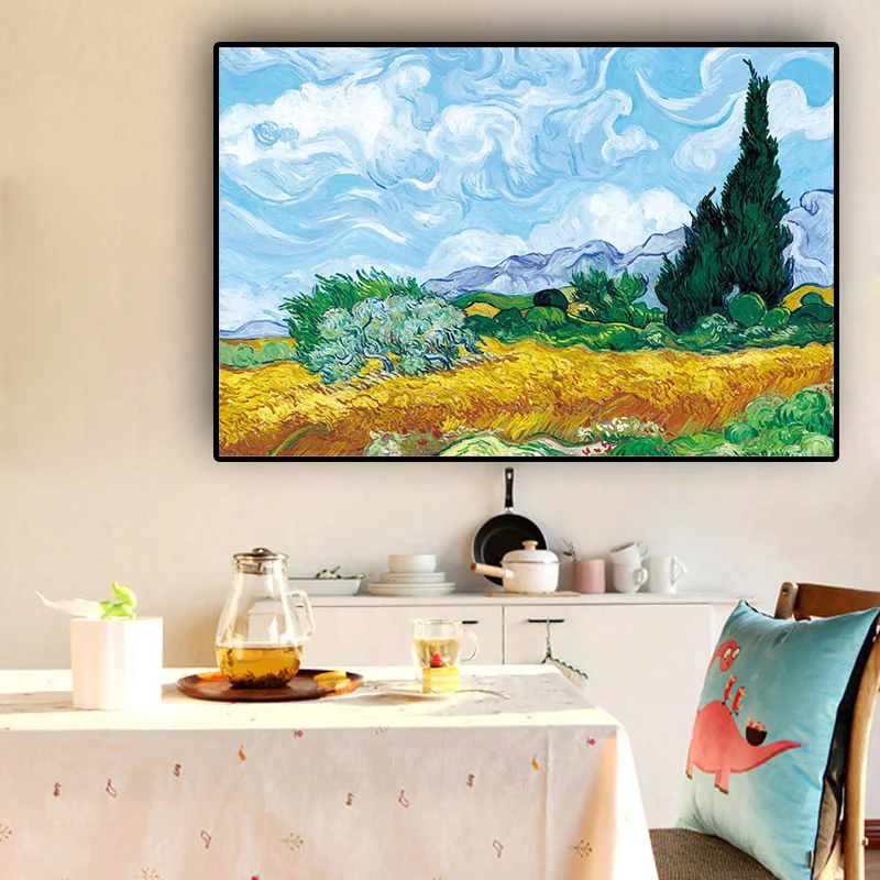 Vince Van Gogh CYPRESS картина маслом на холсте плакаты и принты скандинавский настенный