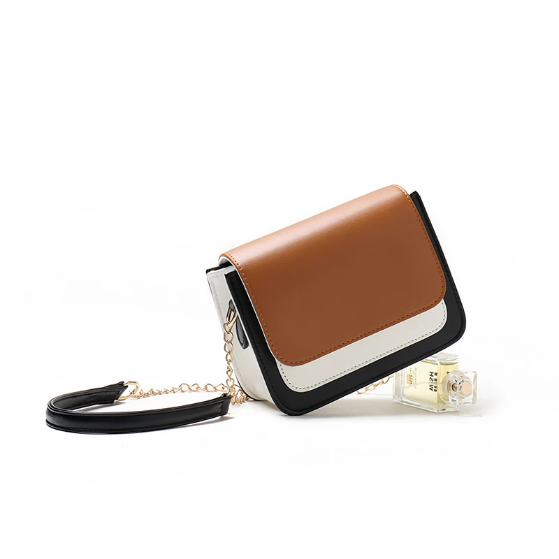 Новинка 2019 женская модная маленькая квадратная сумка цветная на плечо с цепочкой