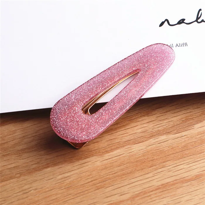 2 pink Япония и Корея, аксессуары для волос, акриловые, в форме воды, богиня, шпилька, утиный рот, блестящие золотые головные уборы - Цвет: 2 pink