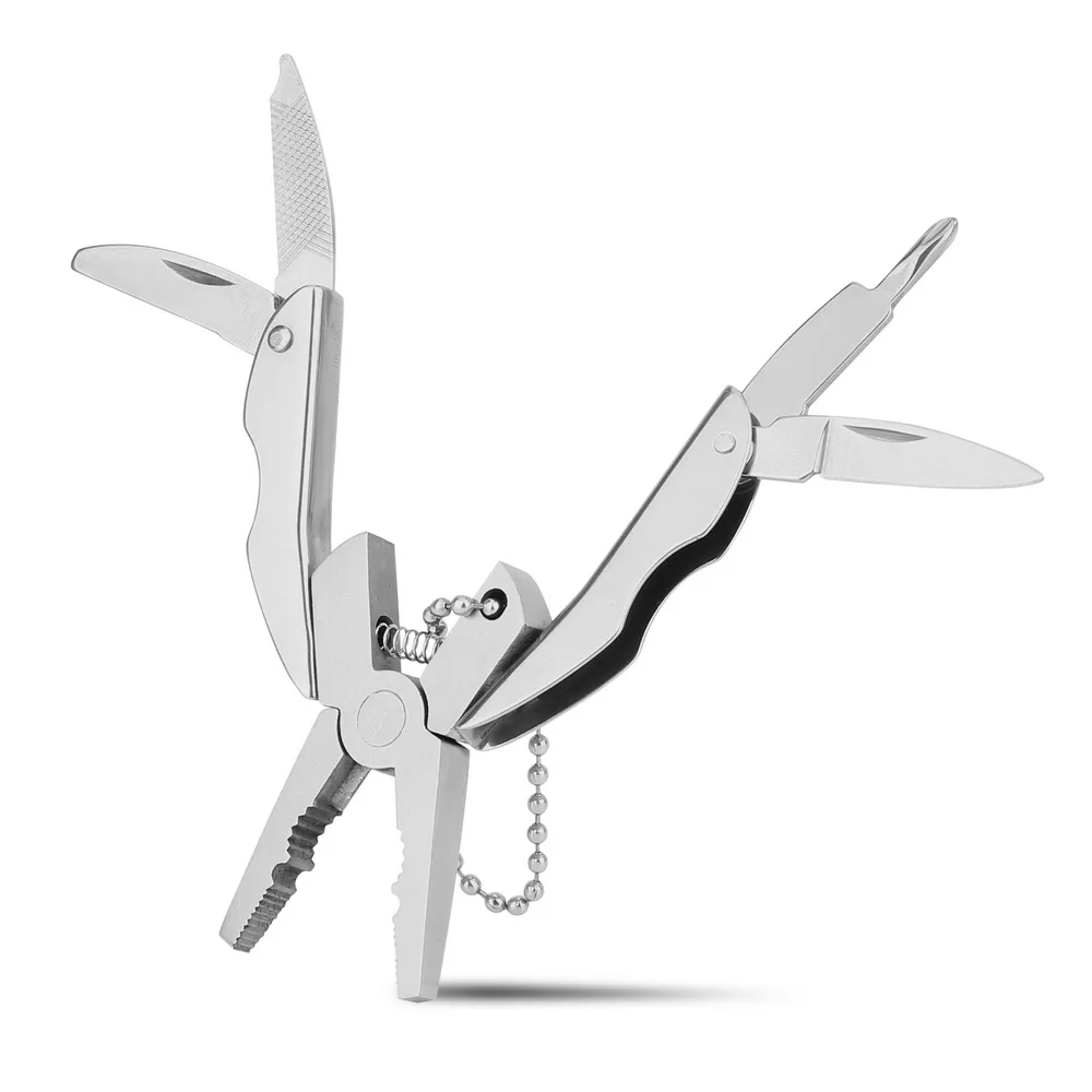 Портативный ручной инструмент Мультитул плоскогубцы нож отвертка брелок