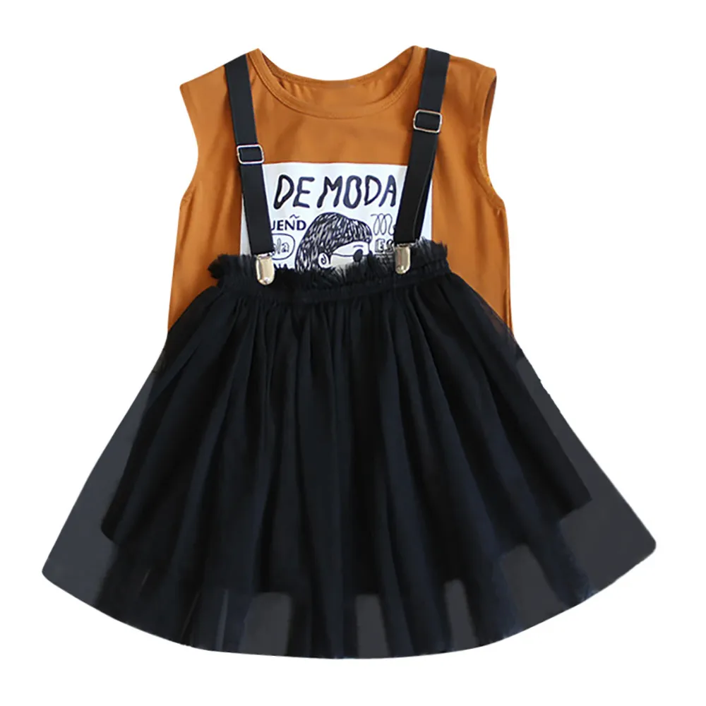 Детские комплекты одежды для девочек 2018 осенне Весенняя футболка с длинными