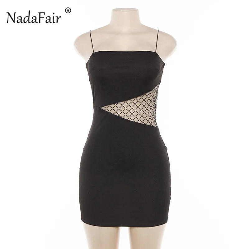 FSDA выдалбливают сетки 2019 женское платье лоскутное спинки Твердые Bodycon ремень