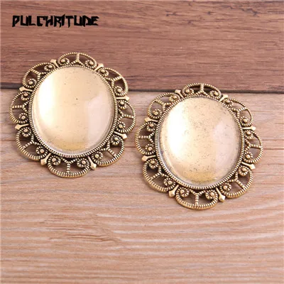 Style 11 glass PULCHRITUDE 2 шт 30*40 мм Внутренний размер античный бог покрытием 11 Стиль Большой овальный кабошон основа Установка Подвески ожерелье Фурнитура - Цвет: Style 11 glass