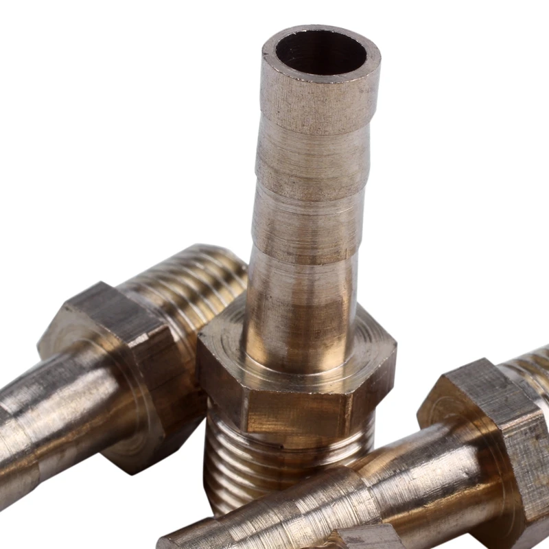 4x Gold 1/8BSP Male Thread Brass Hose Barb Coupler Fitting Connector | Обустройство дома