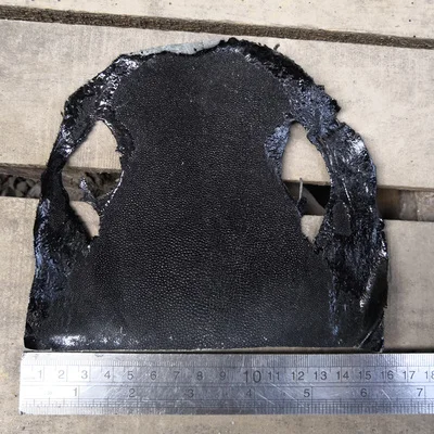 black Кожа натуральная кожа ската натуральная Манта Кожа ремесло для DIY Кожа ремесло ремень нож ручка материал луч рыбья кожа цвета - Цвет: black