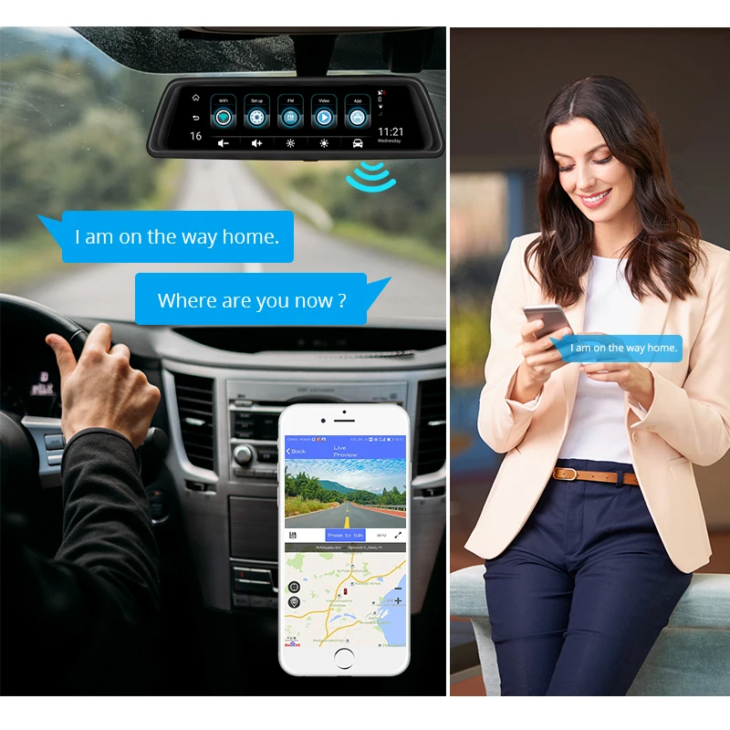 Phisung V9 Plus 4CH камера s объектив 1" Android Navi Автомобильная камера с gps зеркало заднего вида dvr привод рекордер ADAS wifi RAM2GB+ ROM32G