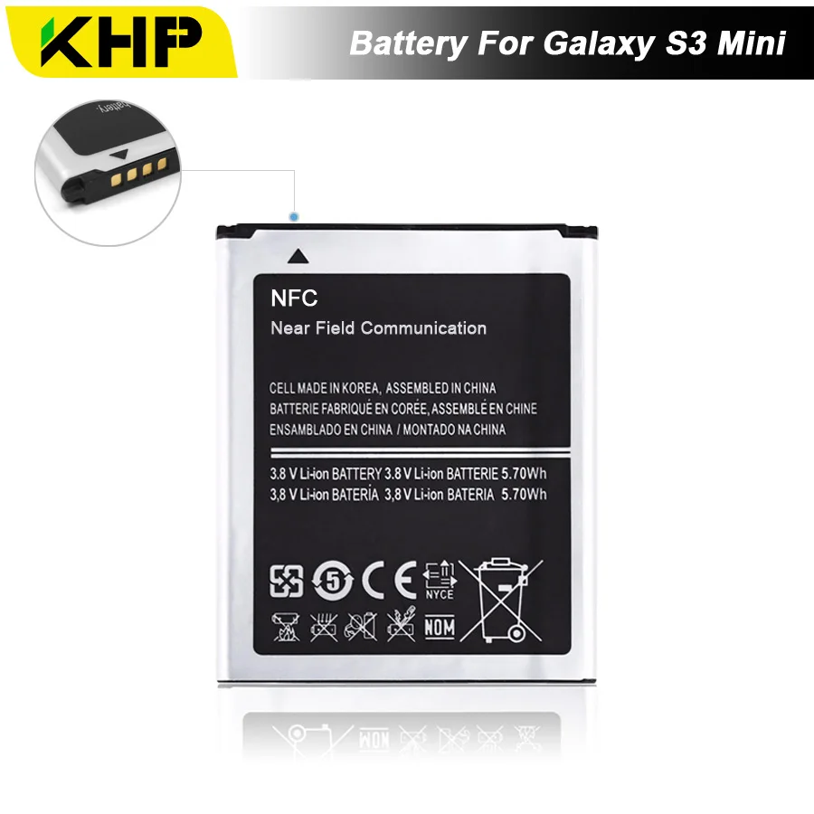 Новинка 2019 100% оригинал KHP EB L1M7FLU батарея для телефона samsung Galaxy S3 Mini i8190 i8160 сменная
