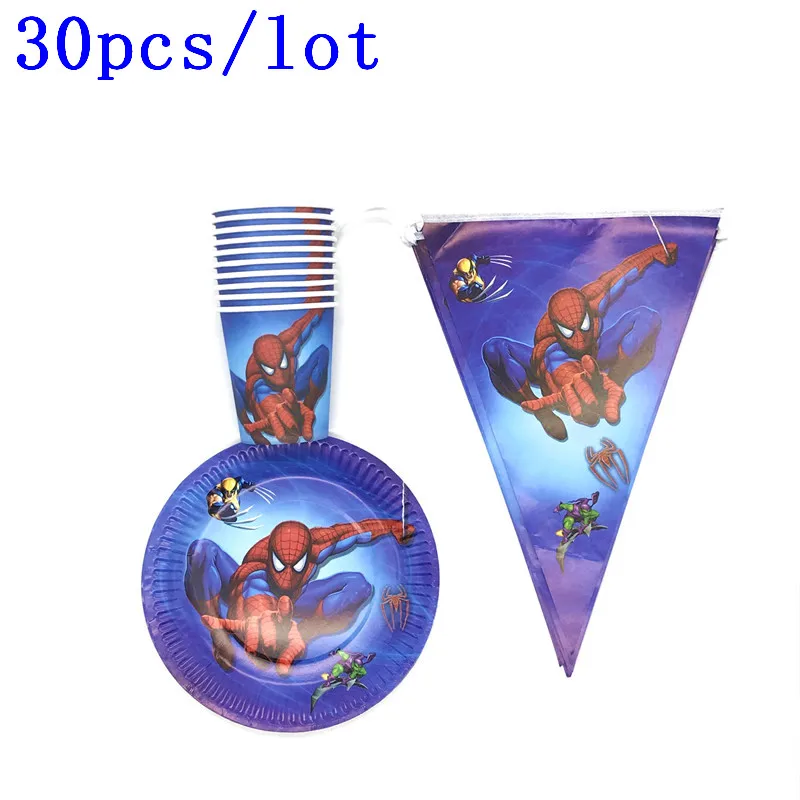 Вечерние принадлежности 30 шт./партия одноразовая посуда 10 чашек + тарелок флагов