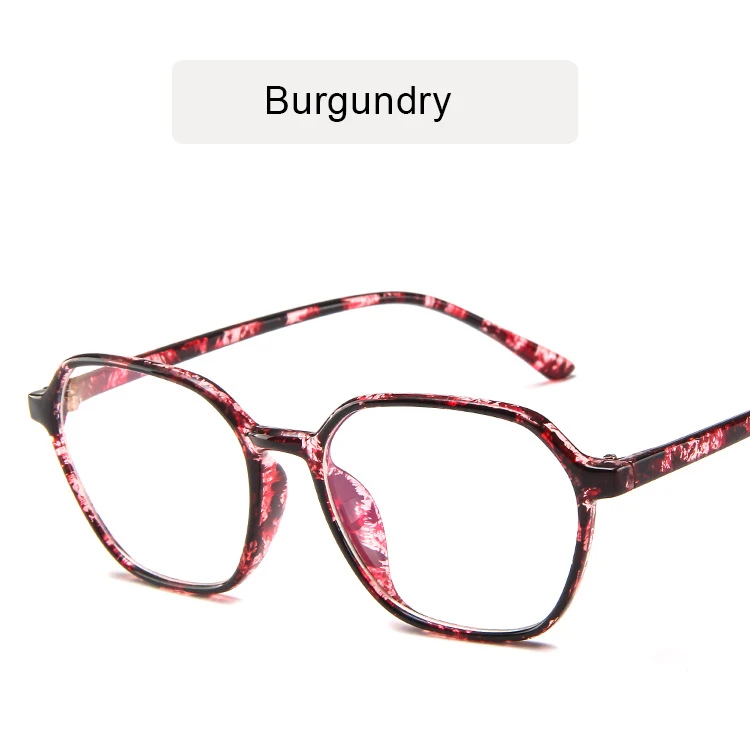 KOTTDO New Retro Glasses Frame Fashion Computer Glasses Frame Polygonal Glasses Frame Prescription Eye Glasses Frame Women - Цвет оправы: burgundry
