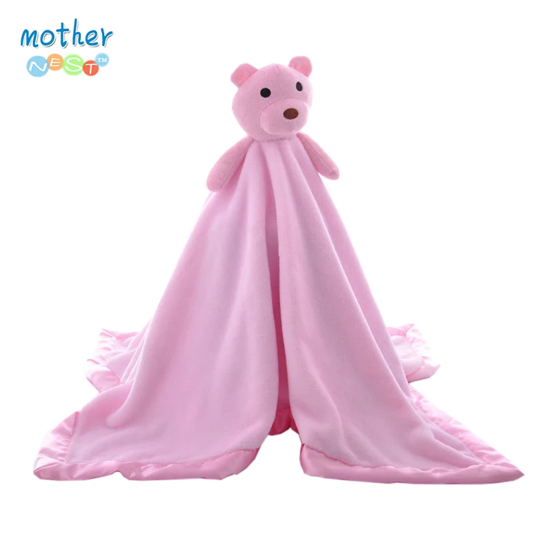 Детское одеяло с объемным медведем из кораллового флиса для новорожденных