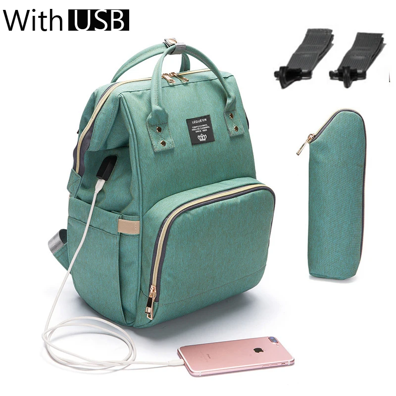 Сумка для детских подгузников с USB Интерфейс большой Ёмкость Водонепроницаемый