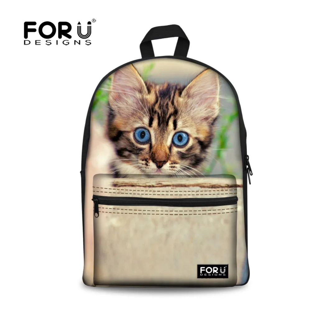 Холщовый Детский рюкзак для девочек подростков милые школьные ранцы с 3D рисунком