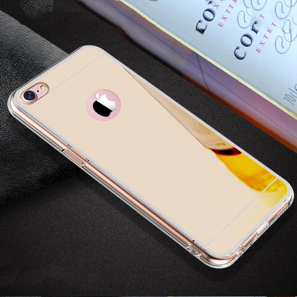 Чехлы Роскошные зеркальные ТПУ Мягкие силиконовые чехол для iPhone 5 5S SE 6 6s 7 8 Plus X XS MAX