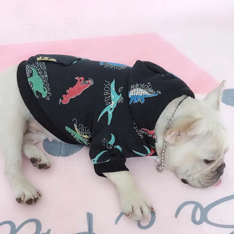 HSWLL Pet puppy Одежда Хлопок Щенок двухногая полосатая Толстовка Собака свитер осеннее пальто Французский бульдог кошка одежда Йоркшир