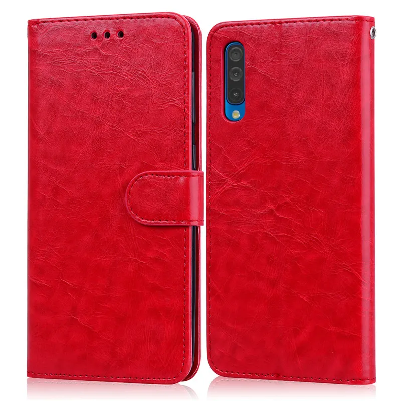 Red Для samsung Galaxy A50 чехол силиконовый Чехол кожаный флип-чехол для телефона для samsung A50 50 A505 A505F SM-A505F Galaxy A50 чехол - Цвет: Red