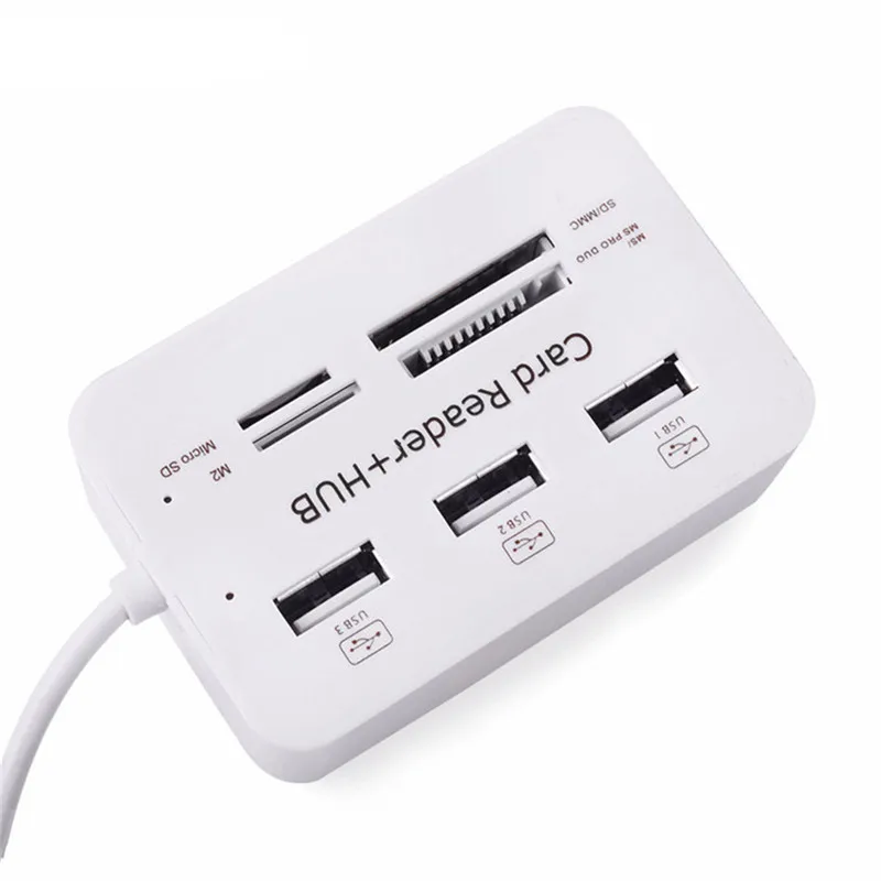 3 порта USB 2 0 хаб + TF MS M2 SD/MMC кард-ридер конвертер Многофункциональный