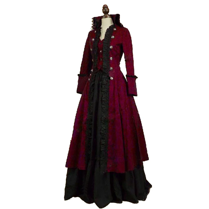 Высокое качество викторианское Edwardian Пенни страшный вампир стимпанк пиратское