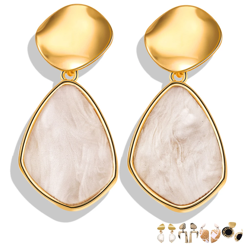 Корейские серьги 17KM золотого цвета 2022 для женщин влюбленные модные висячие с