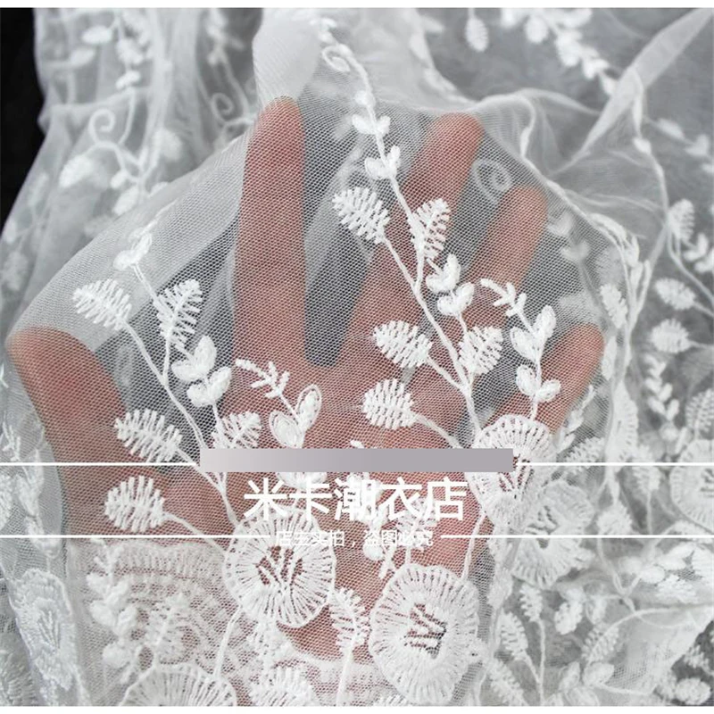 Женская Сексуальная кружевная сетчатая юбка с цветочной вышивкой летняя