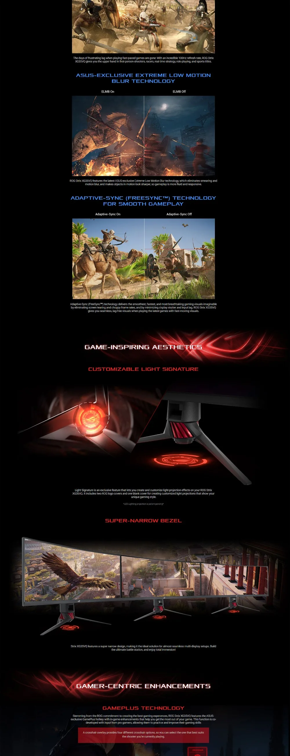 ASUS ROG Strix XG35VQ 35 изогнутый UWQHD 1440p 100Hz DP HDMI Уход за глазами FreeSync/Адаптивная синхронизация игровой монитор