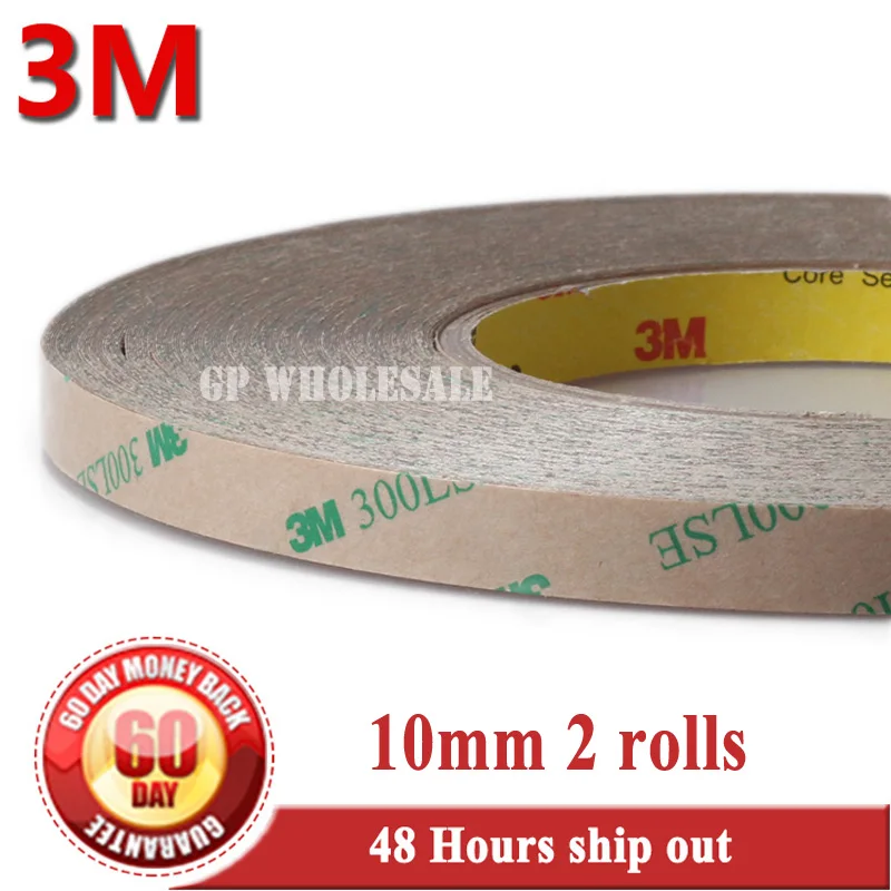 

2x 3M 9495LE 300LSE 10mm * 55m (1cm * 55m) Extremely Strong Adhesive Highly Transparent Screen 3M Double Side Tape #A05