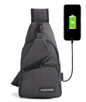 Мужской холщовый рюкзак с USB-зарядкой | Багаж и сумки