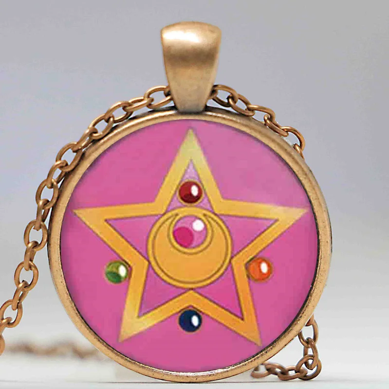 Оптовая продажа художественное стекло новинка подвеска в виде звезды Сейлор Мун