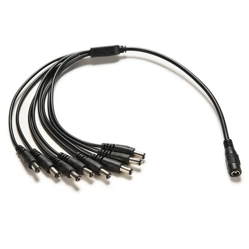 1 Женский до 8 Мужчины Мощность Splitter кабель переменного тока в DC12V Питание адаптер для видеонаблюдения Камера