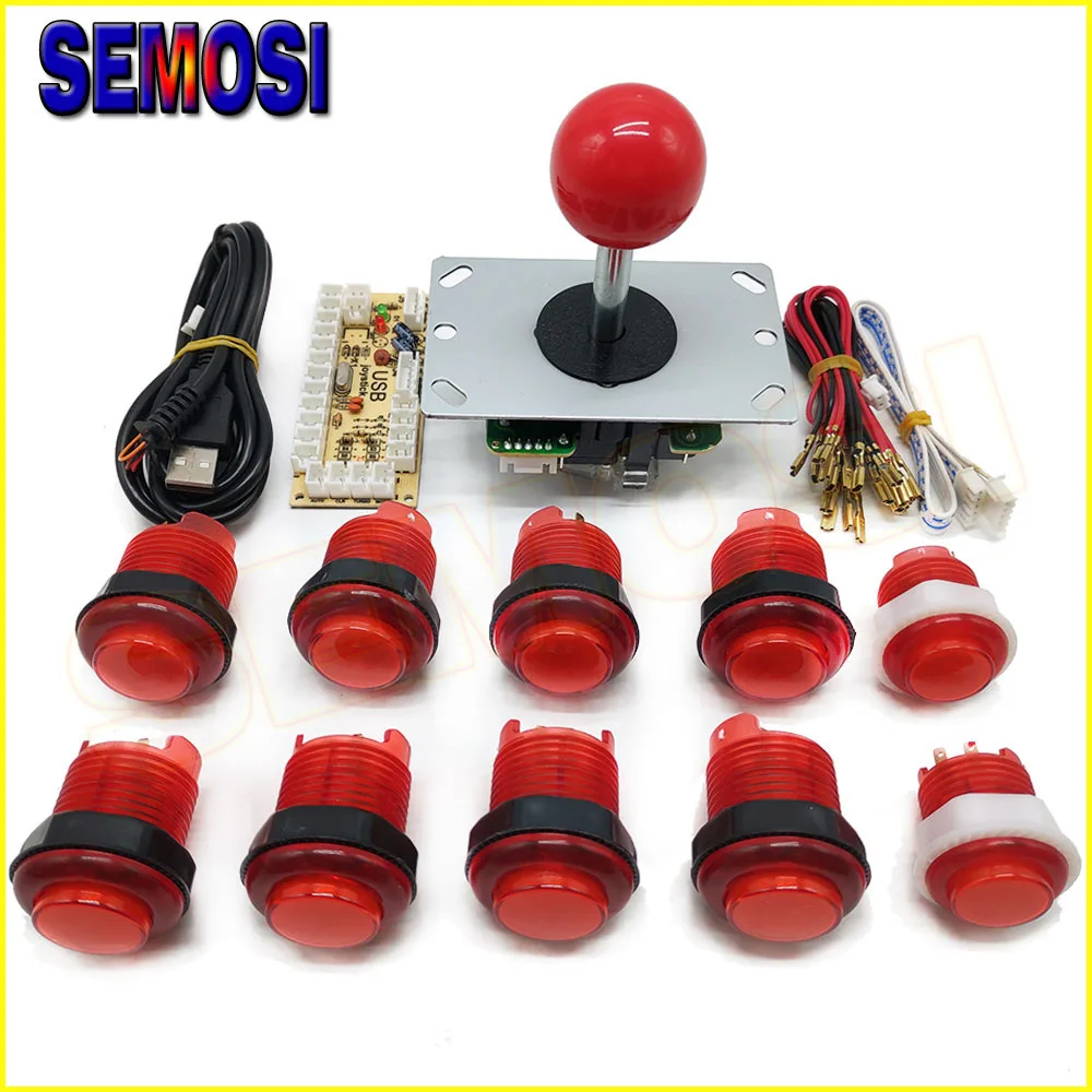 Набор сделай сам для аркадных игр джойстик запчасти кодировщик USB ПК управляющие