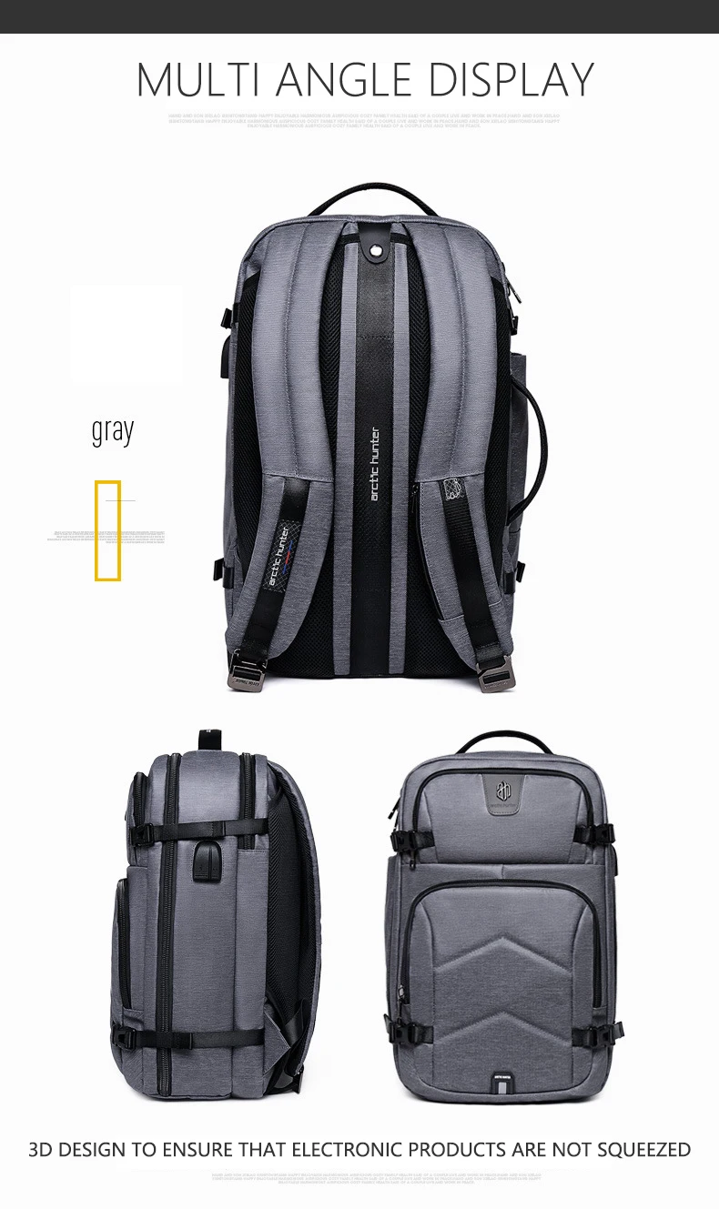 Waterproof 15.6inch Laptop Backpacks Men Business Travel Large Capacity Backpack Teenage Boys Girls School Back Pack
