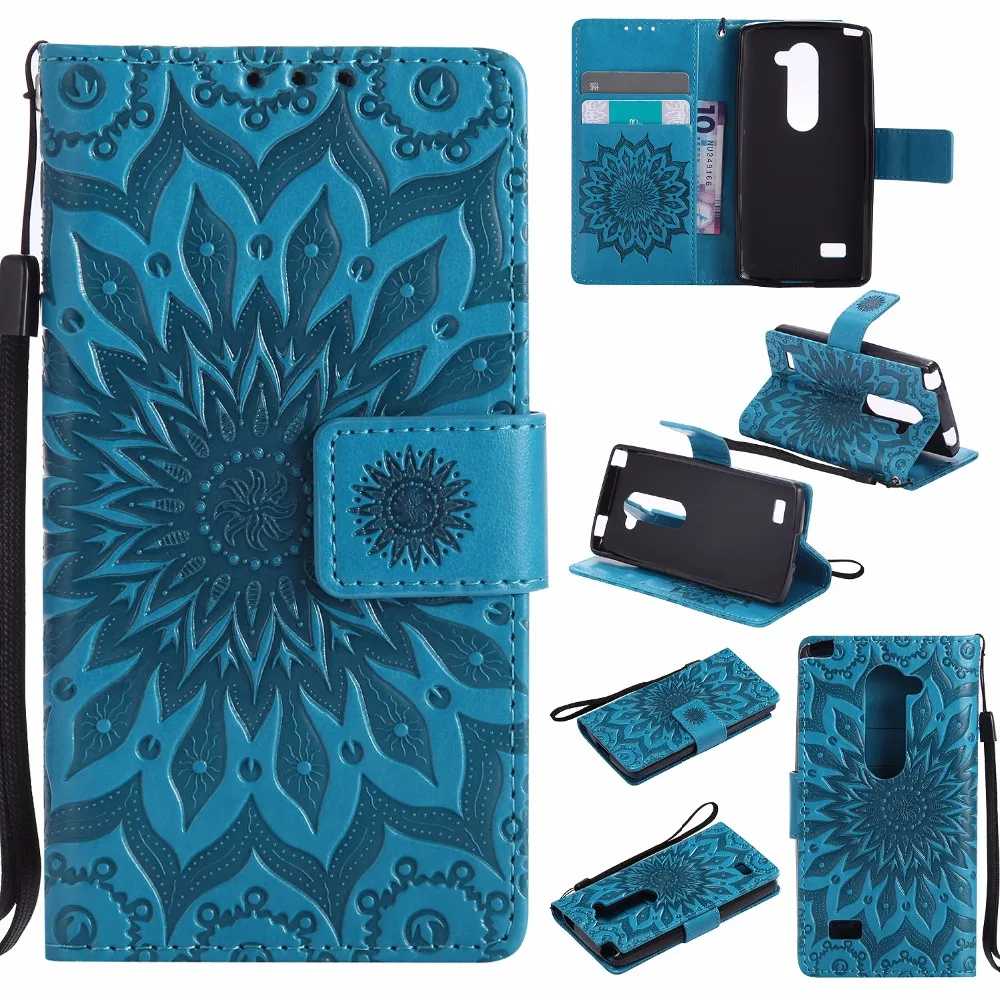 Wallet Flip Cover Leather Case sFor LG Leon C40 4G LTE H340N H324 For Coque 3D Pattern Stand With Card Holder |
