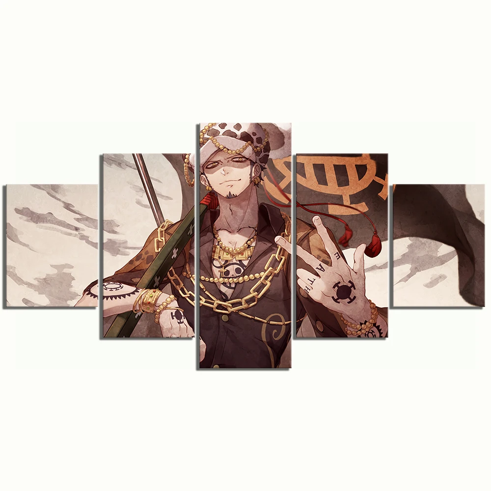 5 панелей настенное художественное украшение для дома Трафальгар закон One Piece