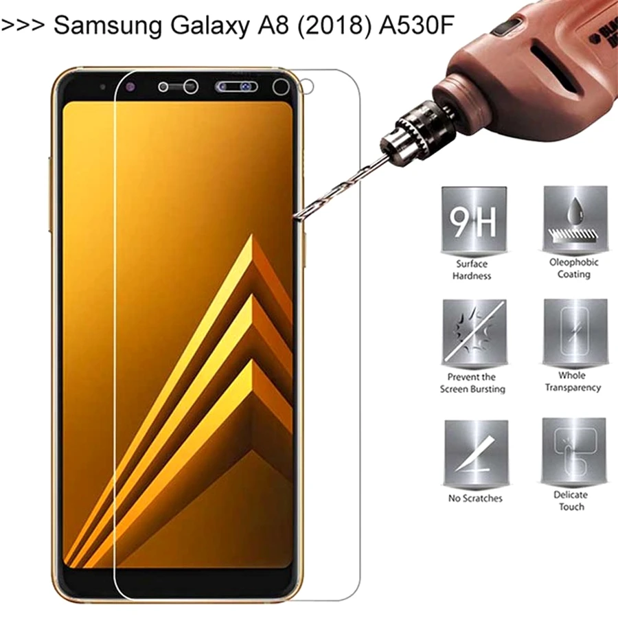 Закаленное стекло 2.5D для Samsung Galaxy A8 Plus 2018 защитная пленка 9H Взрывозащищенная