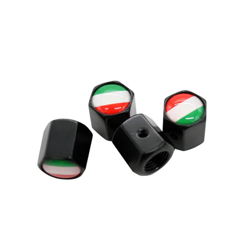 4 шт./компл. Италия флаг логотип защита от кражи нержавеющая сталь Черное колесо