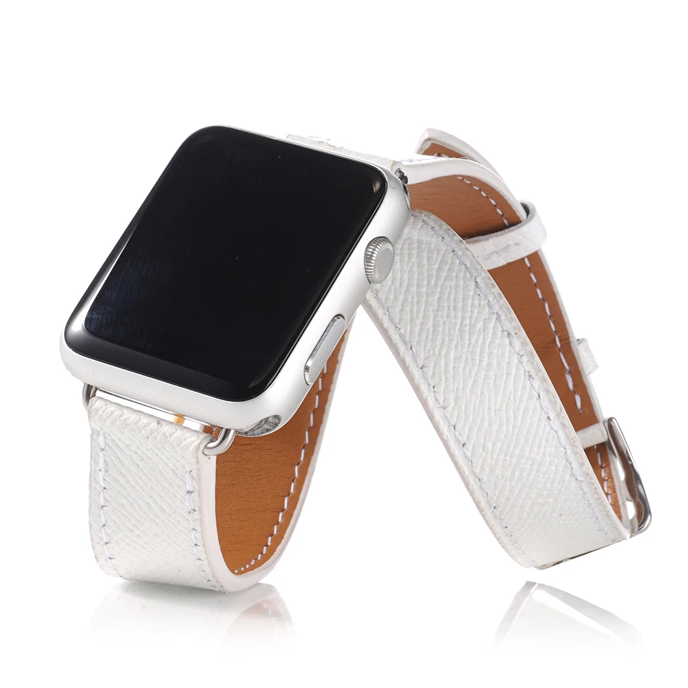 Ремешок из натуральной кожи для apple watch 4 band iwatch series 5 4 3 2 correa apple watch 42 мм 38 мм 44 мм 40 мм двойной тур ремешок для часов