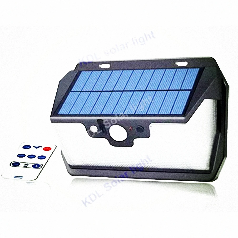55 светодиодов Солнечный свет пульт дистанционного управления радар 3 боковых