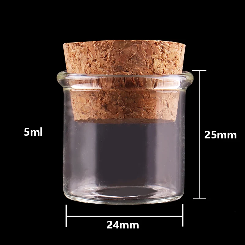 В партии 50 штук 5 мл стеклянная лампа с пробковыми контейнерами DIY Craft|glass jar with|jar