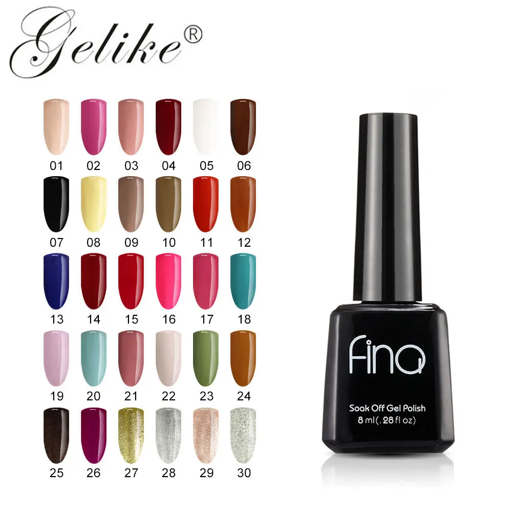 Гелиевый Лак 8 мл стойкий УФ-светодиодный светильник отмачиваемый гель для