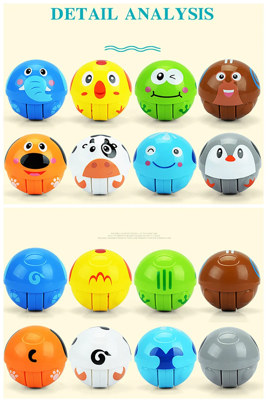 7 см креативные милые Пластик мультфильм животных инерции раздвижные погремушка