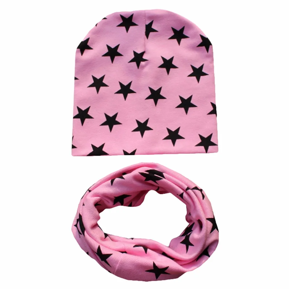 Мягкая хлопковая шапка для маленьких мальчиков и девочек шарф детская сезон