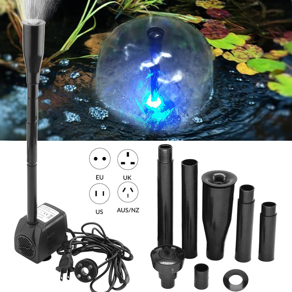 Аквариумный насос для бассейна рыбный пруд цветной светодиодный фонтан с