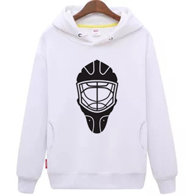 Cool Hockey Free shipping cheap unisex white hockey hoodies Sweatshirt with a mask for men &amp women | Спорт и развлечения